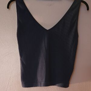Old Navy Dark Blue Ribbed Tank Top